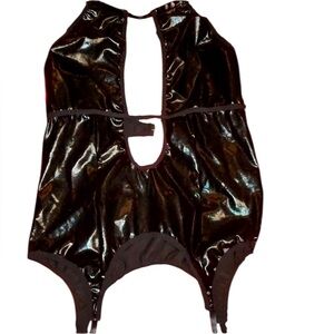 Wet look lingerie top